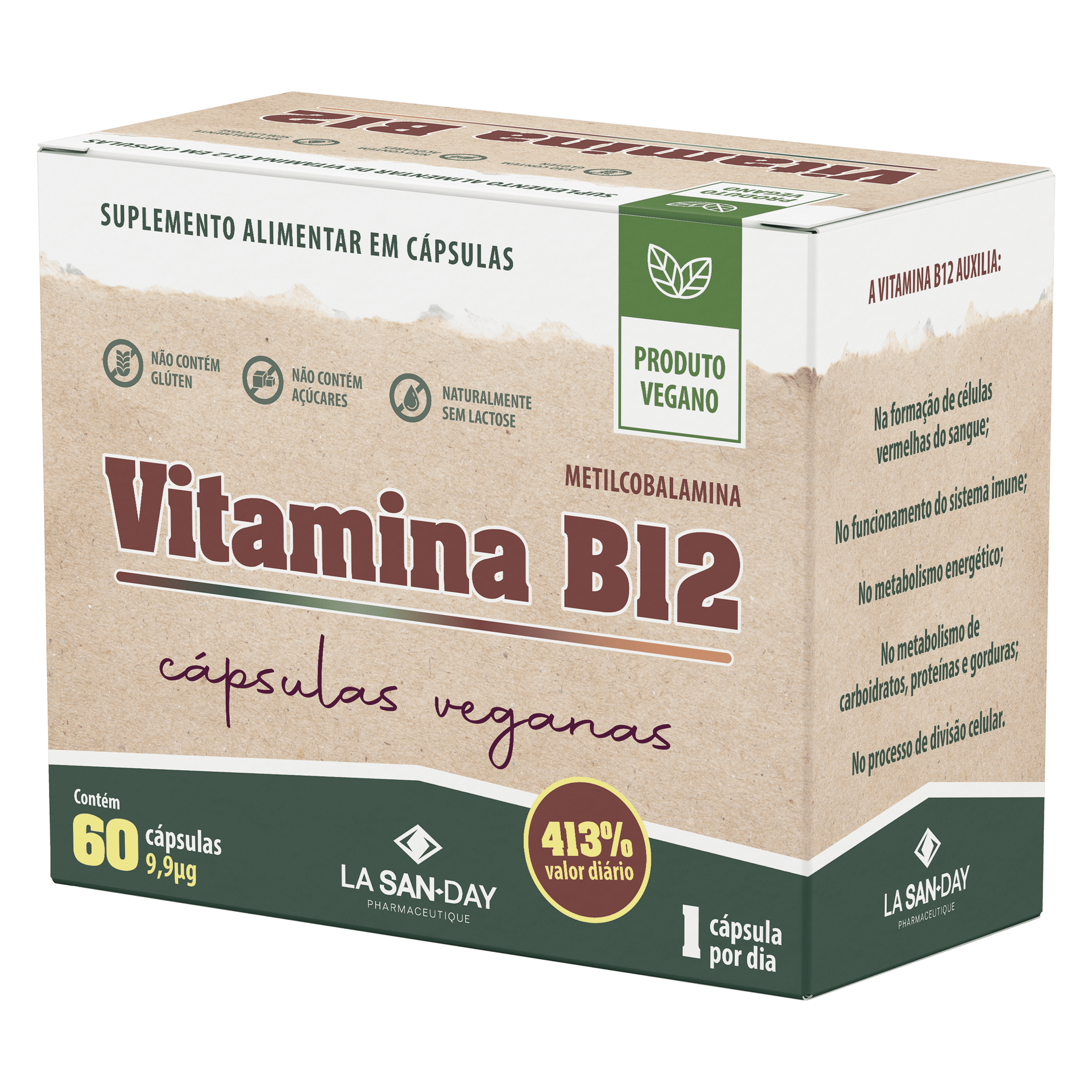 Vitamina B12 em Cápsulas 60 unidades