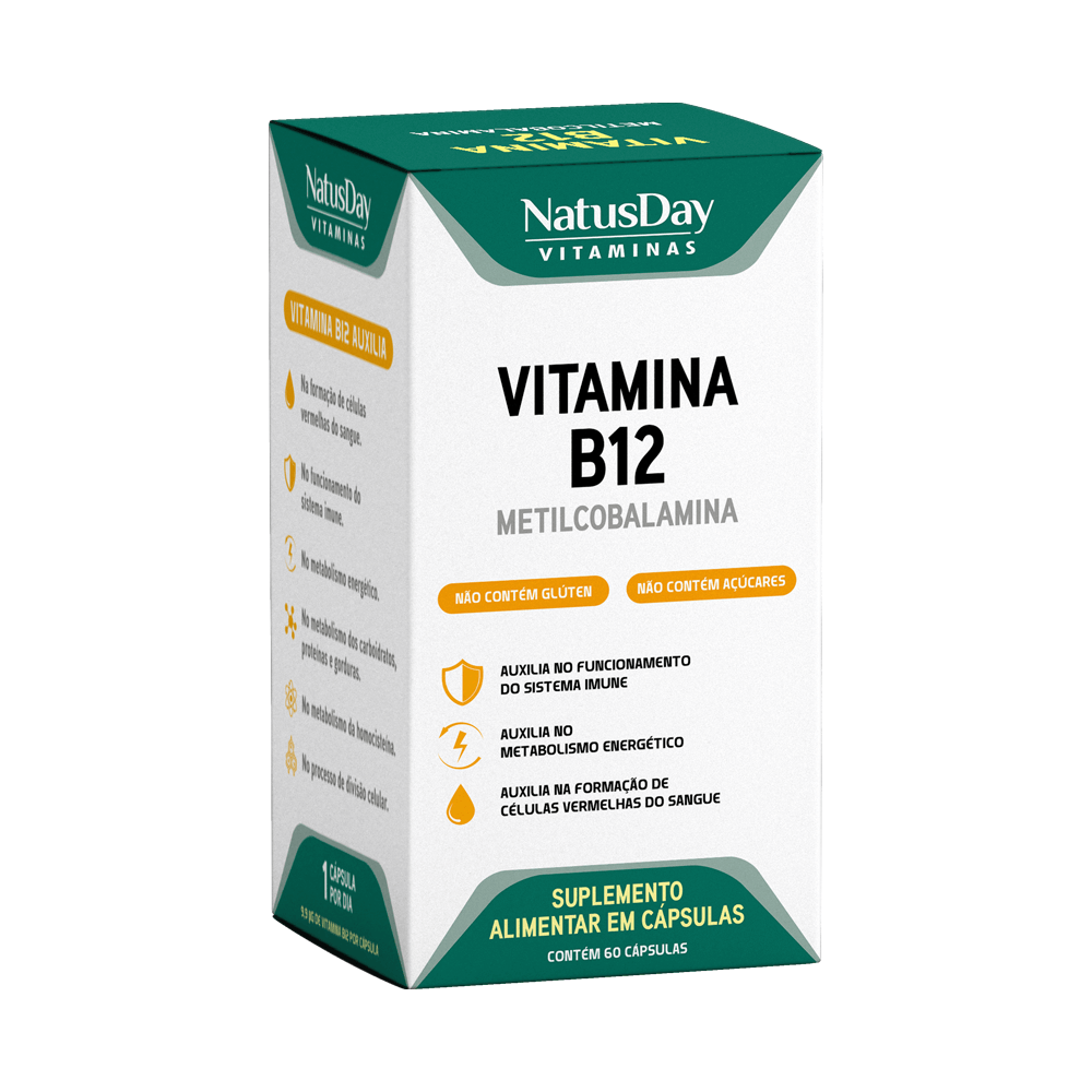 Vitamina B12 413% Idr Natusday 60 Cápsulas