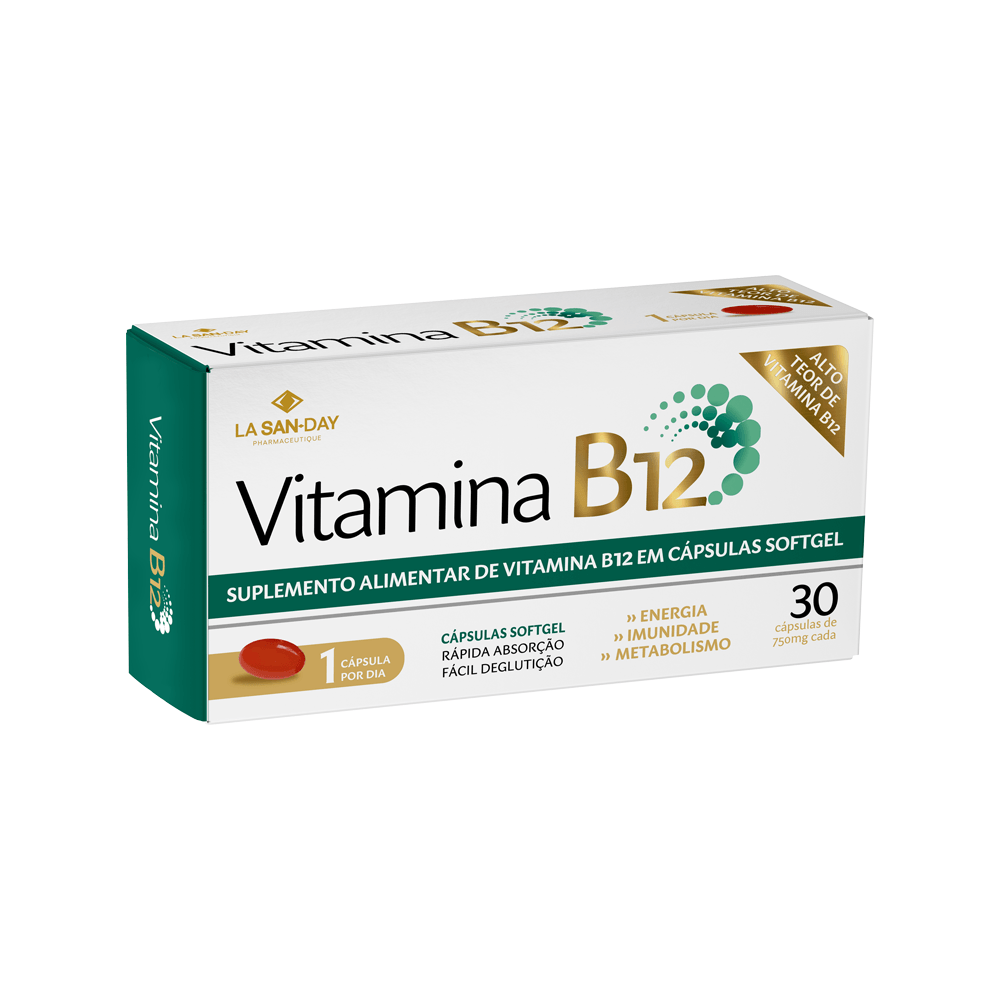 Suplemento De Vitamina B12 30 Cápsulas Softgel