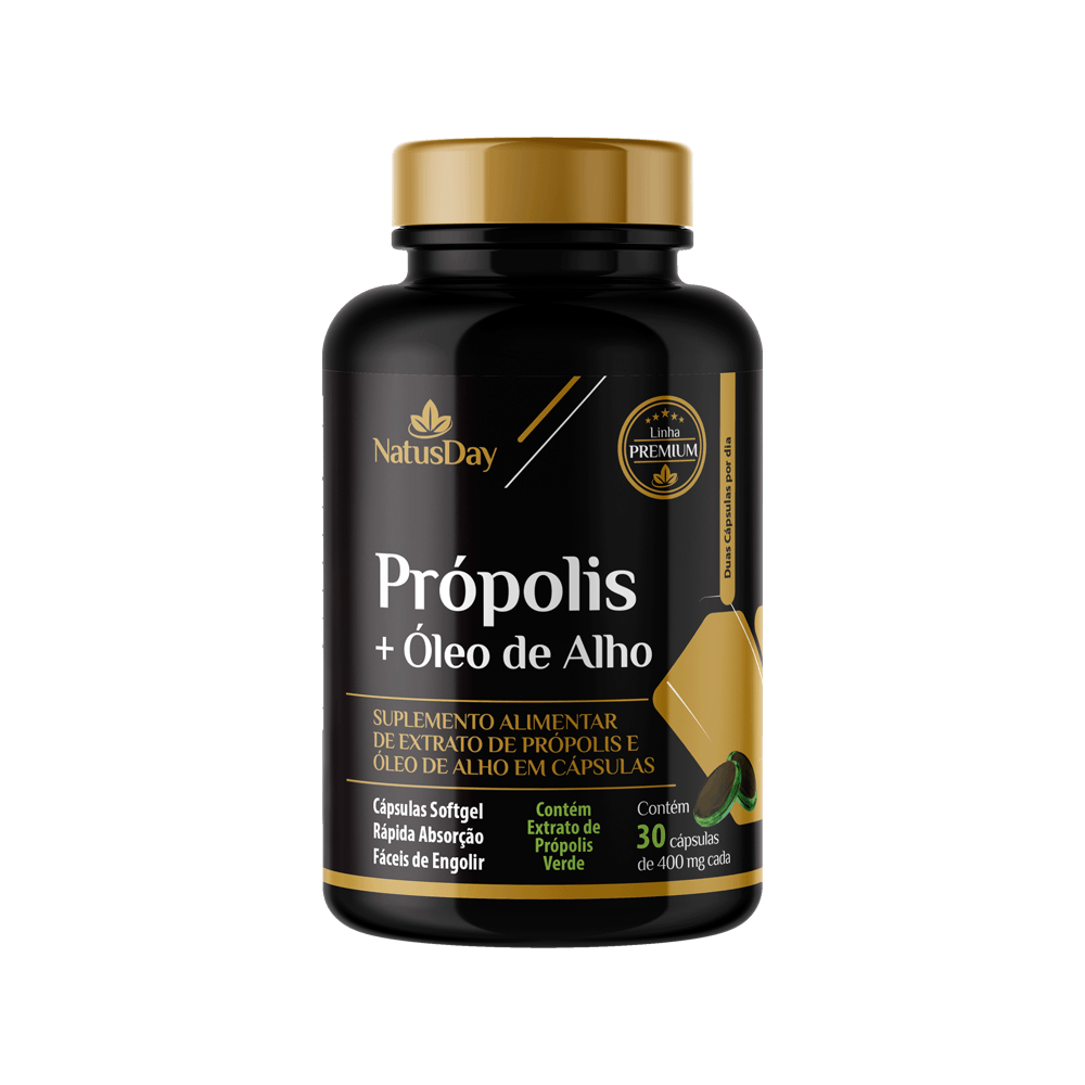 Suplemento Alimentar De Extrato De Própolis E Óleo De Alho Em Cápsulas