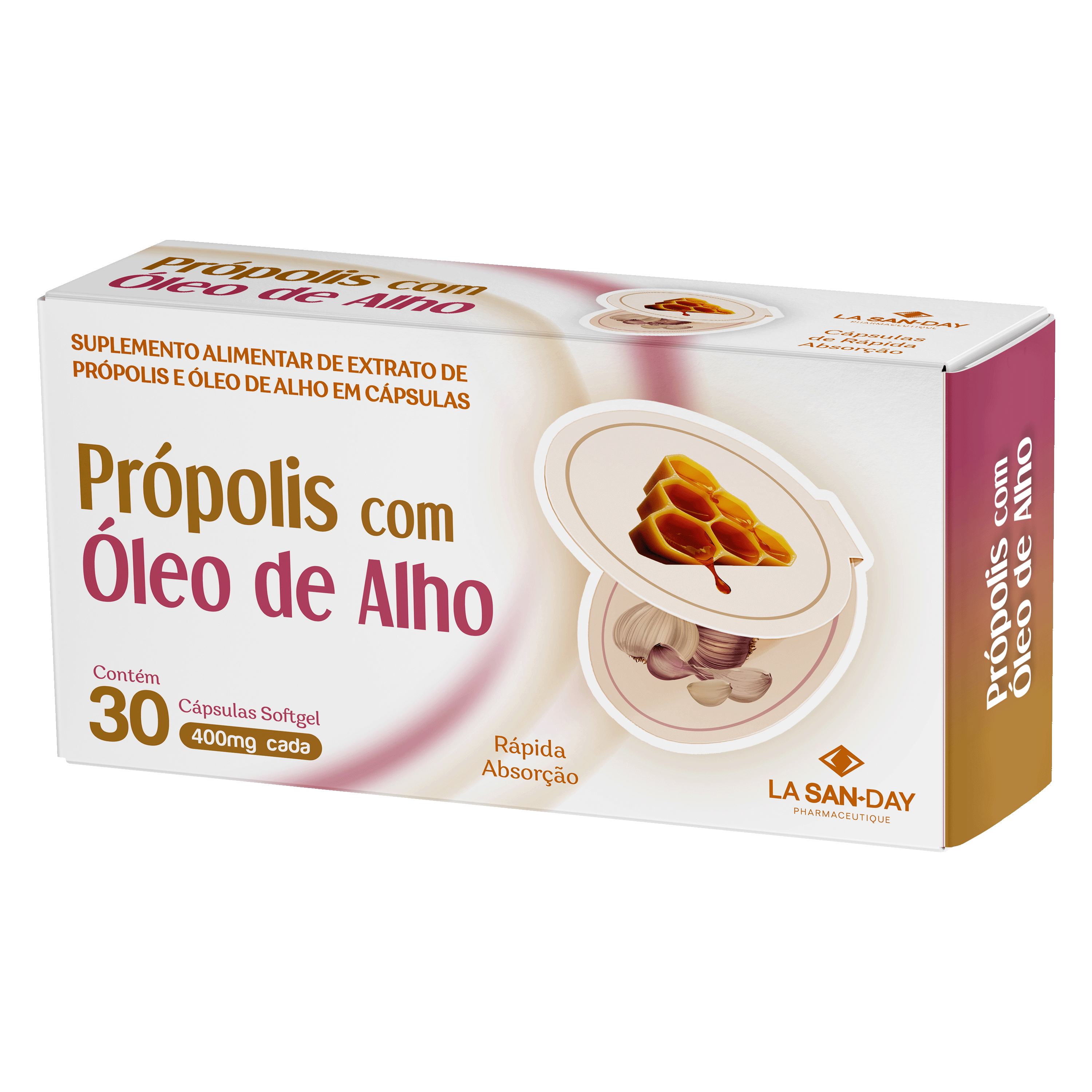 Própolis + Óleo de Alho 30 Cápsulas