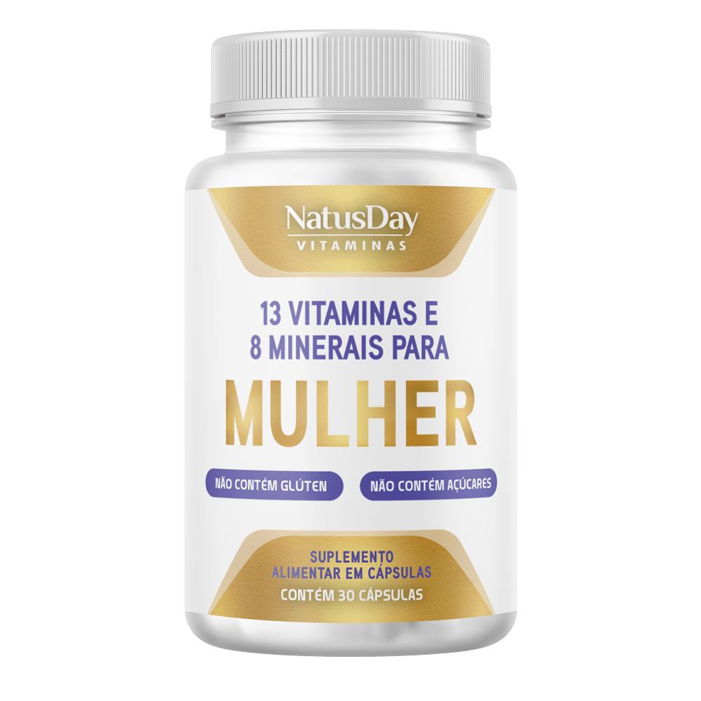 Polivitamínico Feminino 30 Cápsulas Natusday