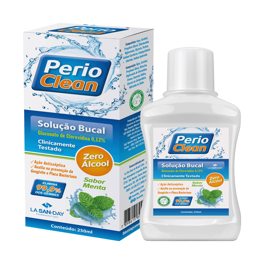 Antisséptico Bucal Sem Álcool com Gluconato de Clorexidina Sabor Menta