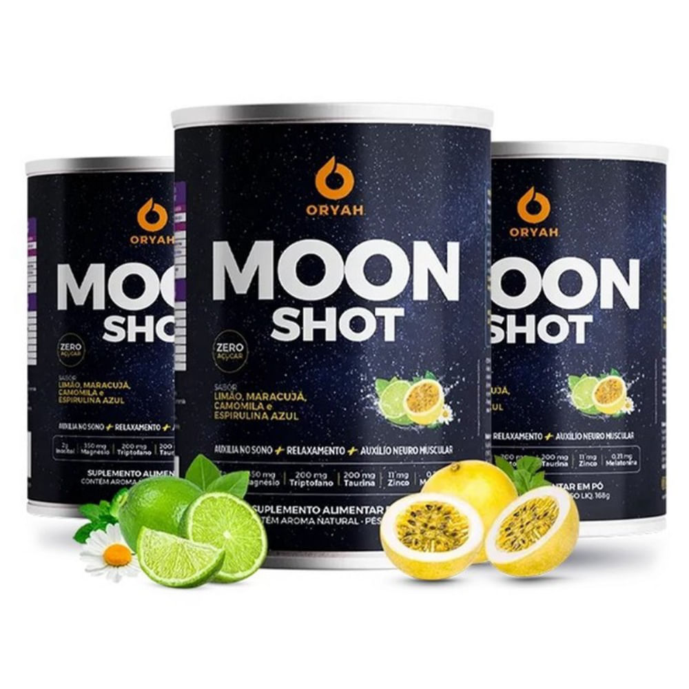 Shot Noturno Kit Moonshot Oryah Sabor Limão 3 Latas