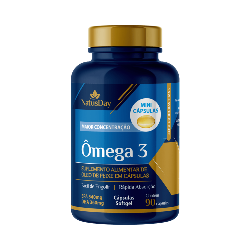 Suplemento de Ômega 3 em Mini Cápsulas Softgel 90 unidades