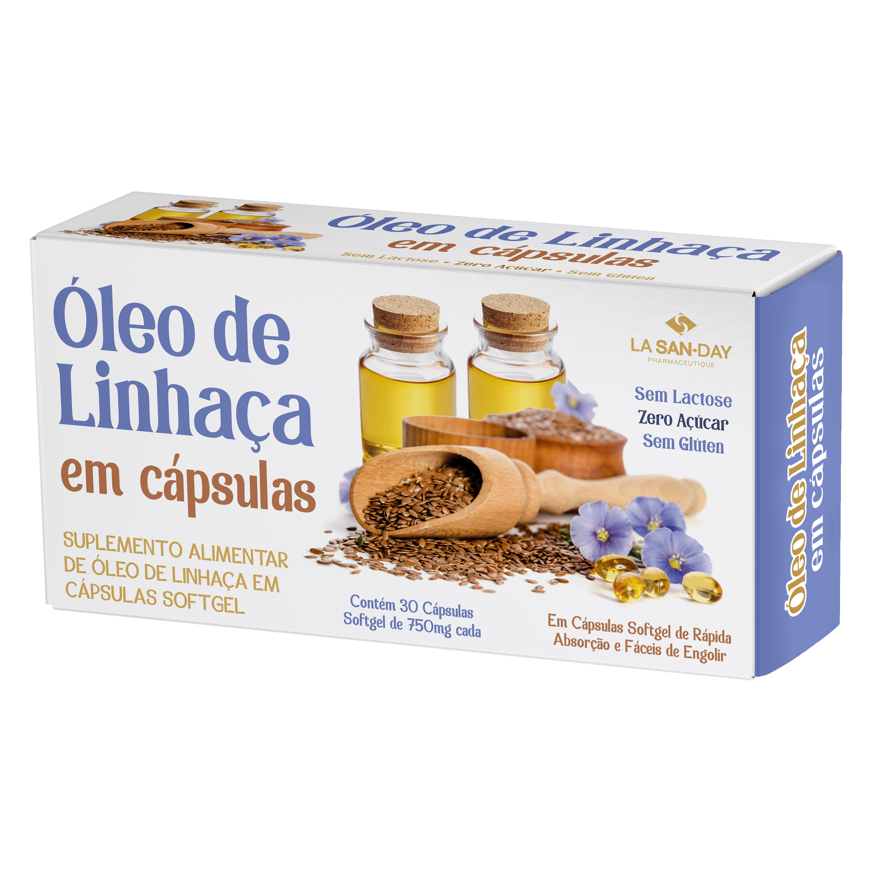 SUPLEMENTO ALIMENTAR DE ÓLEO DE LINHAÇA EM CÁPSULAS