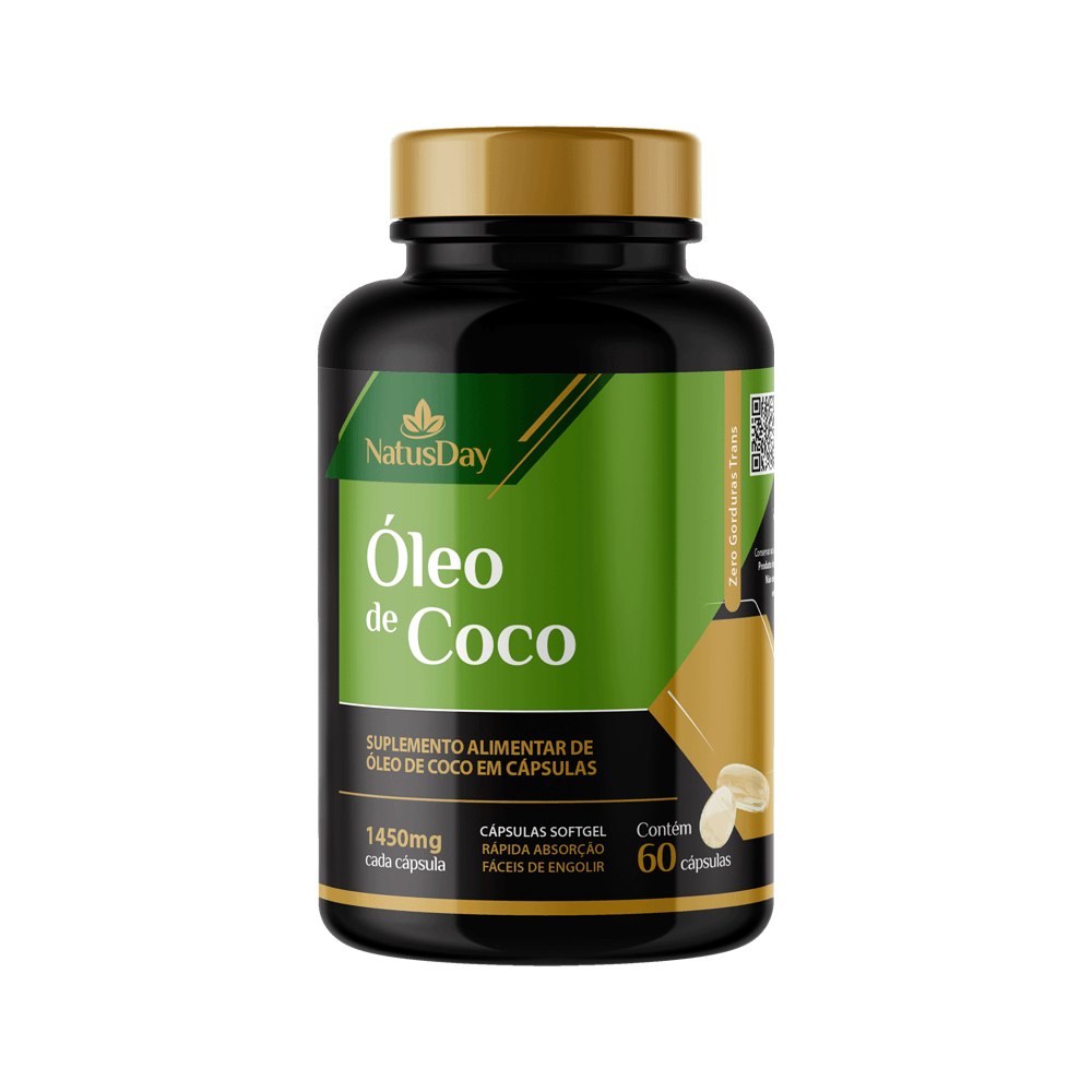 Suplemento Alimentar De Óleo De Coco Em Cápsulas