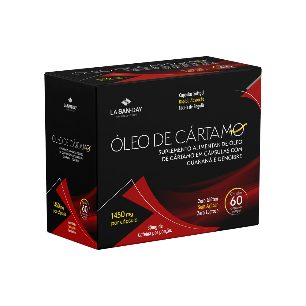 Suplemento De Cártamo, Gengibre E Guaraná 60 Cápsulas