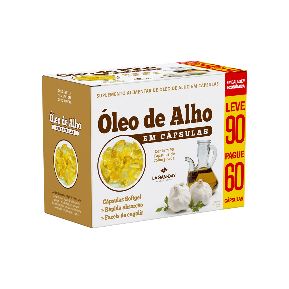 Suplemento Alimentar De Óleo De Alho Em Cápsulas 90 Cápsulas