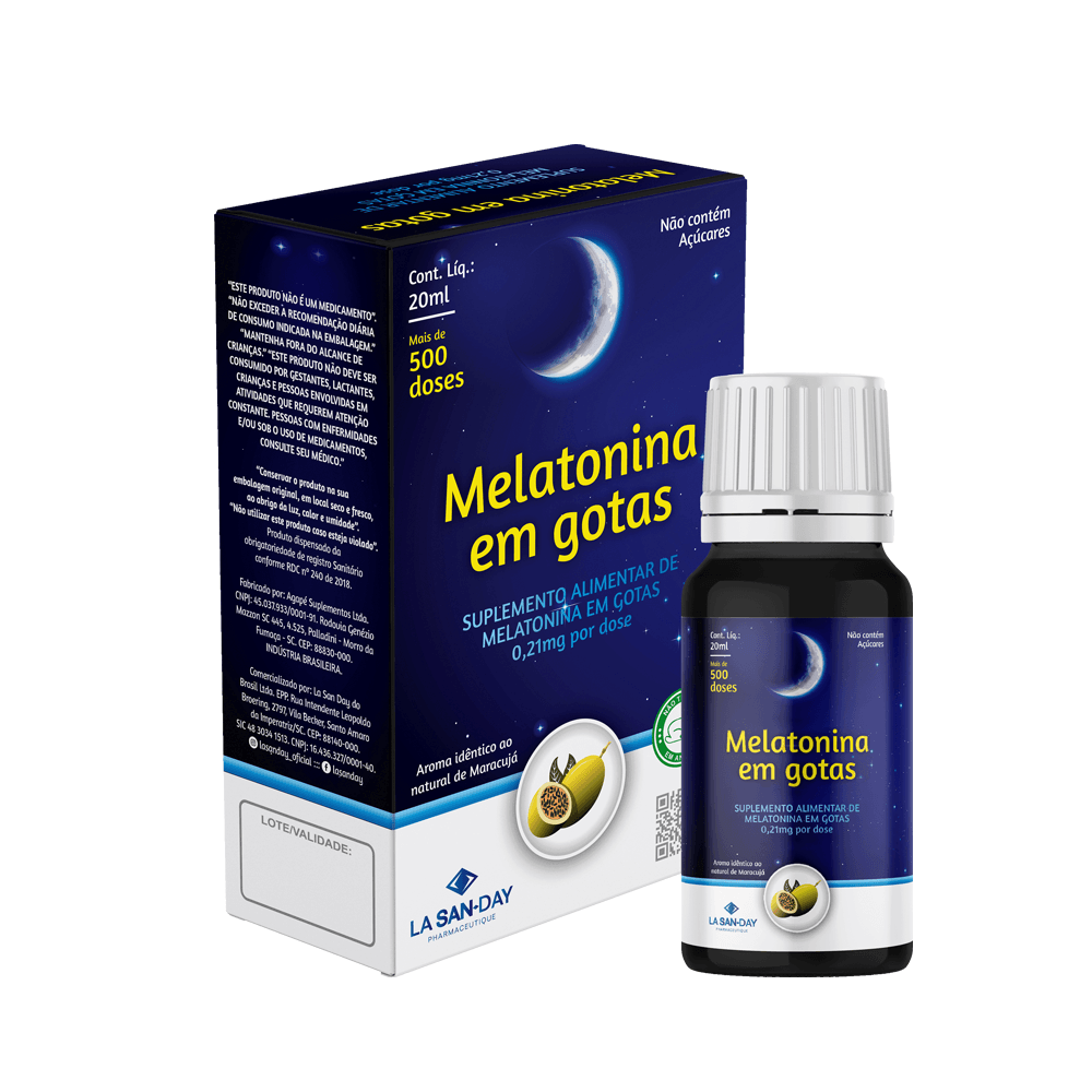 Melatonina Em Gotas Sabor Maracujá 20ml