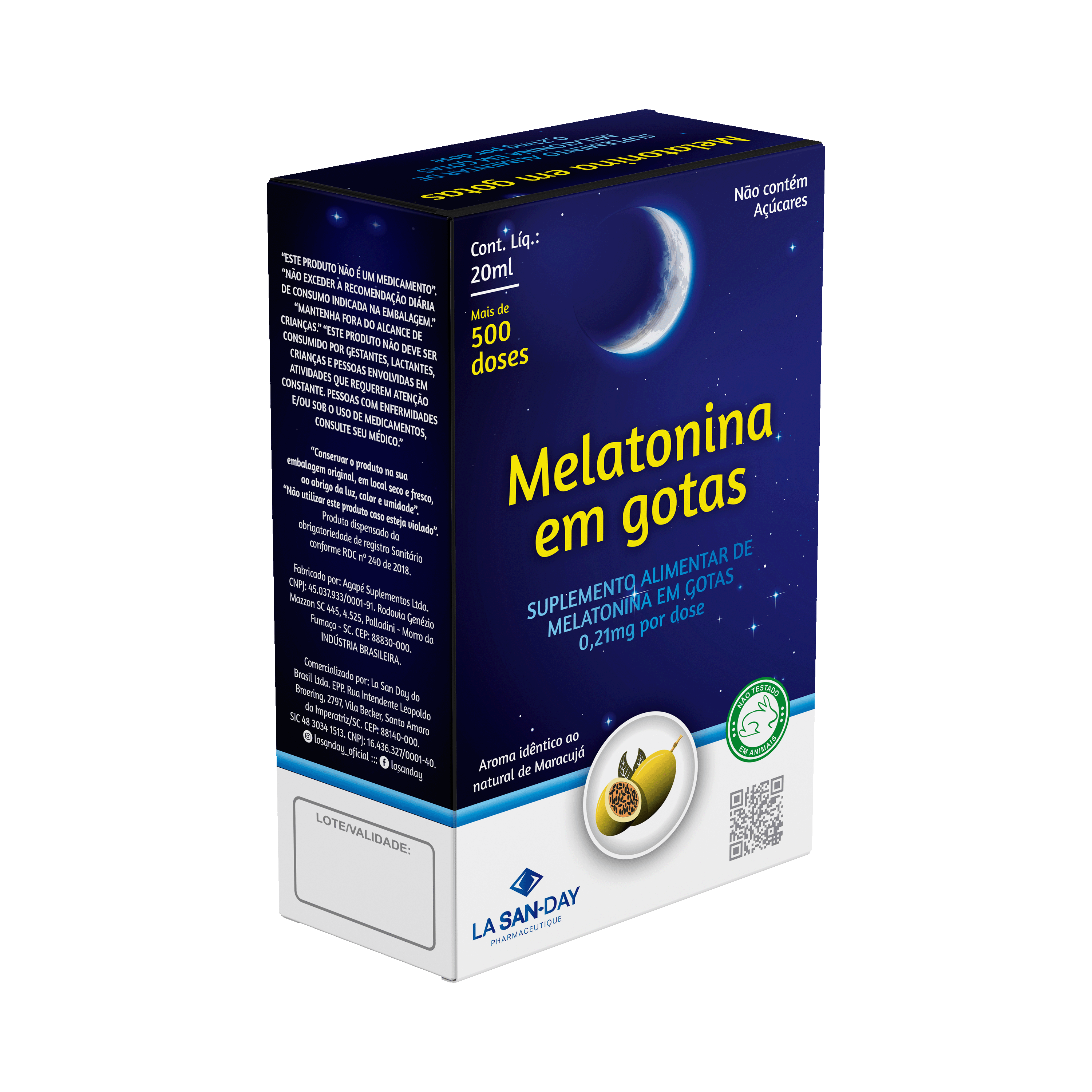 Melatonina em Gotas Sabor Maracujá 20ml