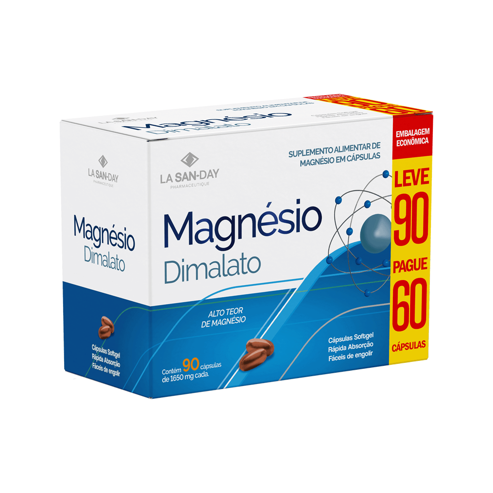 Magnésio Dimalato 30 Cápsulas Suplemento Alimentar