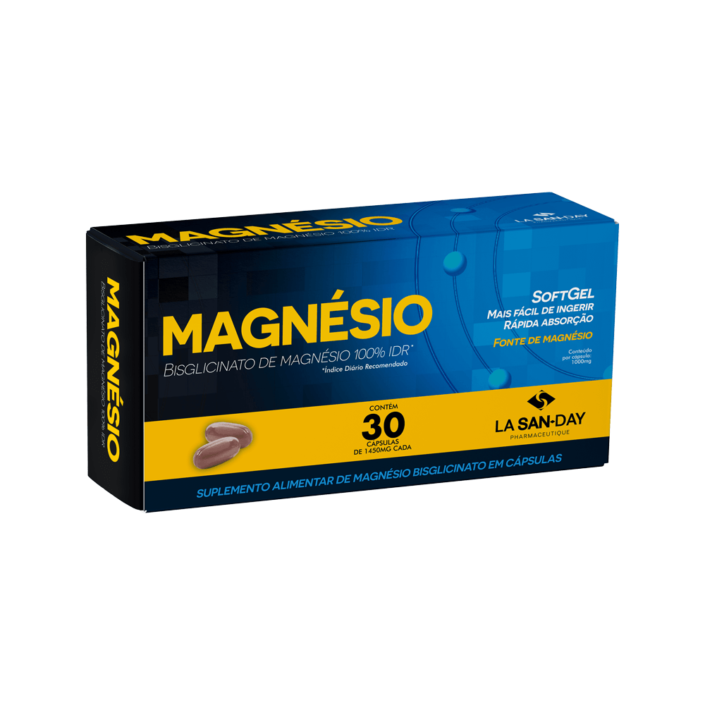 Suplemento de Magnésio Bisglicinato 30 Cápsulas Softgel