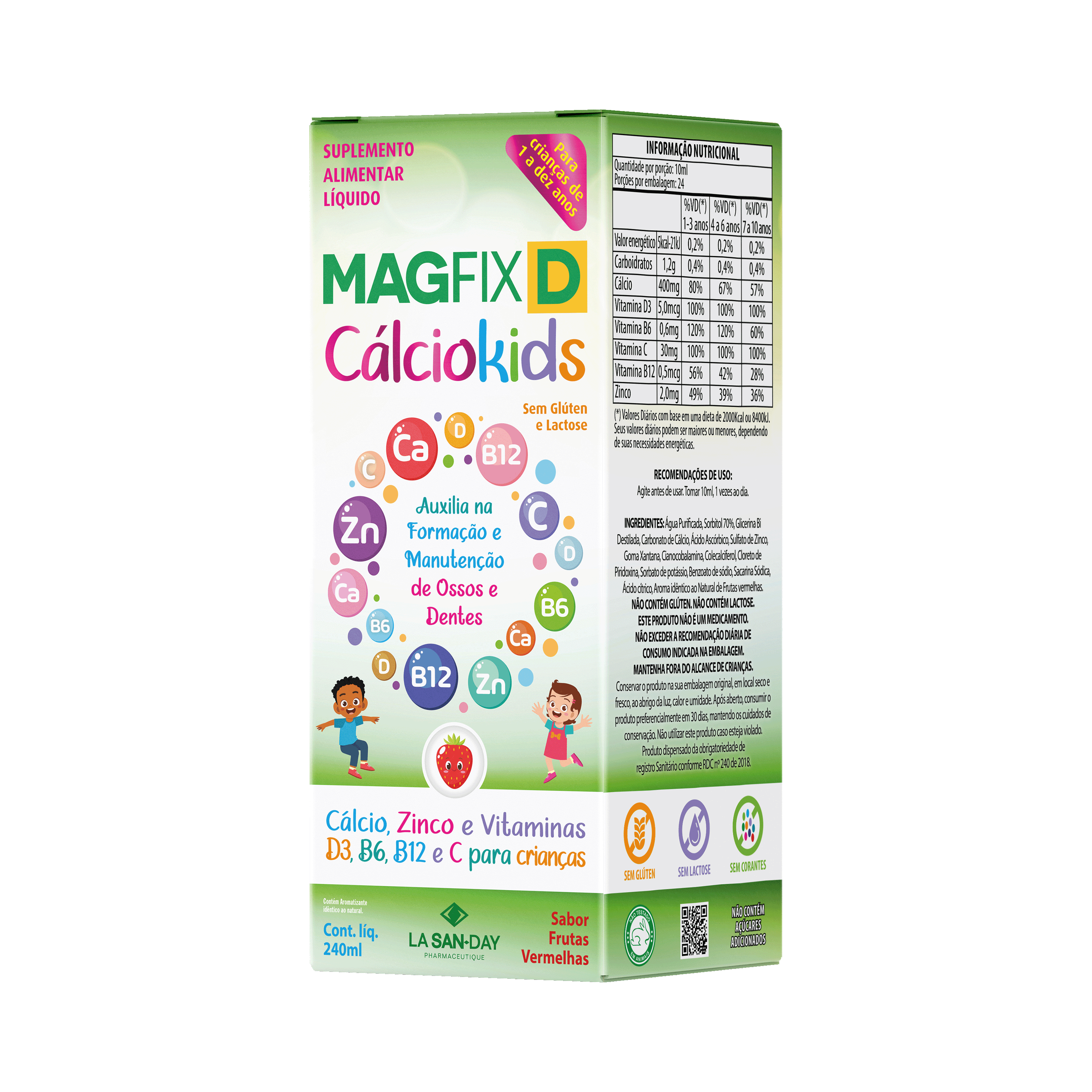 Suplemento Líquido com Cálcio e Vitaminas 240ml