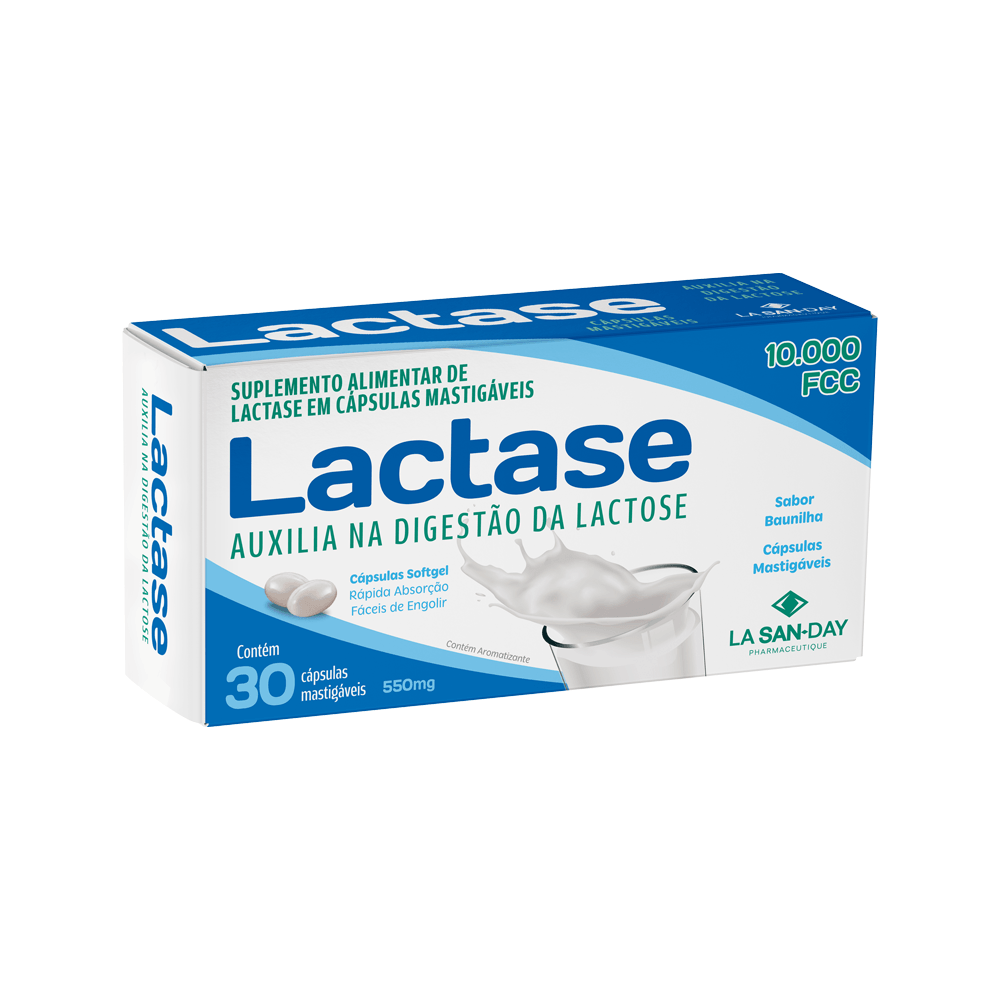 Suplemento Alimentar De Lactase Em Cápsulas Mastigáveis
