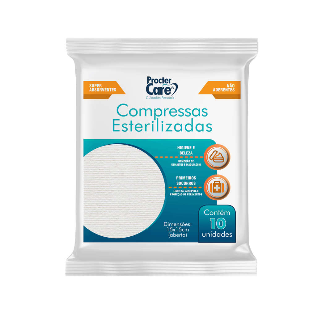 Compressa Não Aderente Estéril Proctercare 10 Unidades