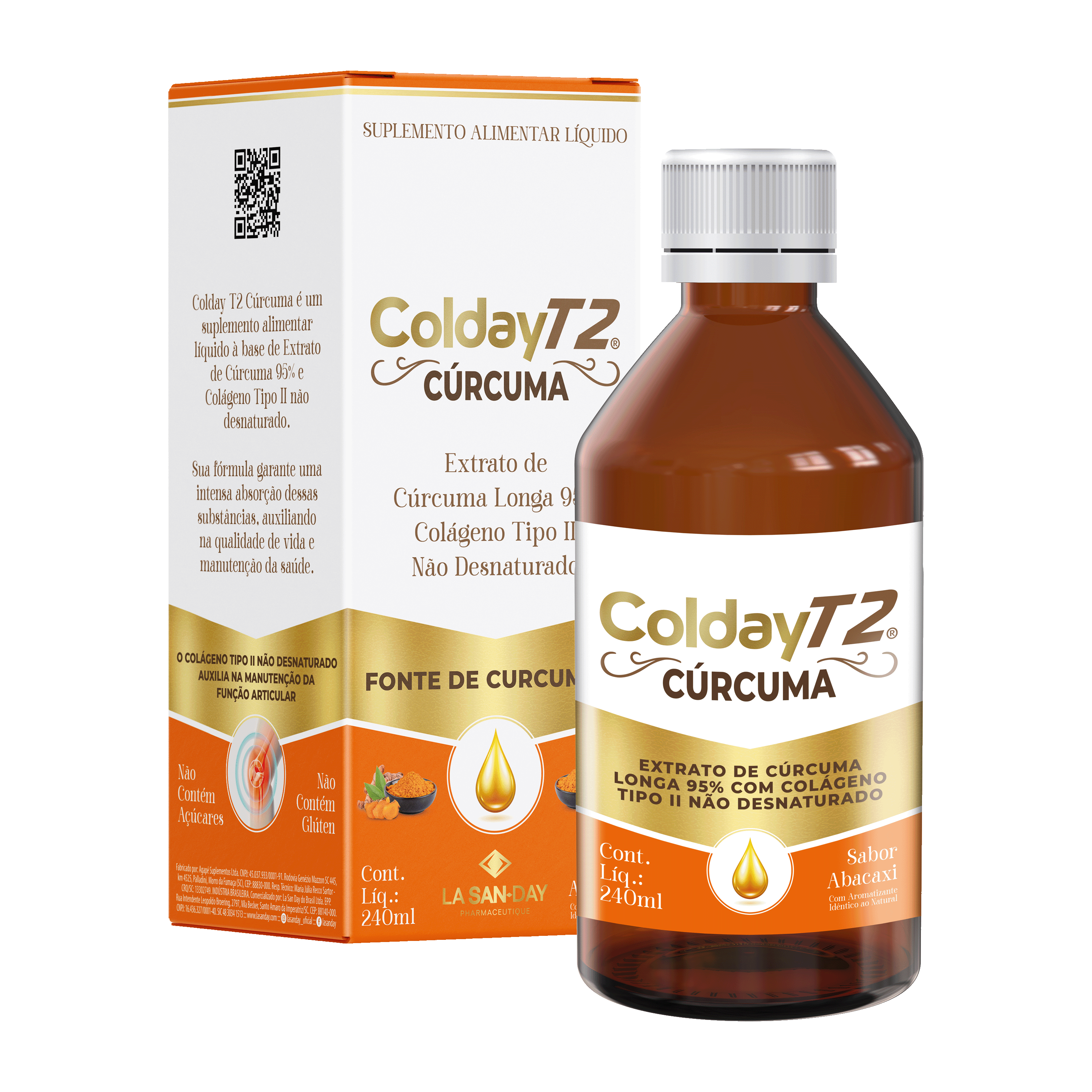 SUPLEMENTO ALIMENTAR DE EXTRATO DE CÚRCUMA 95% E COLÁGENO TIPO II
