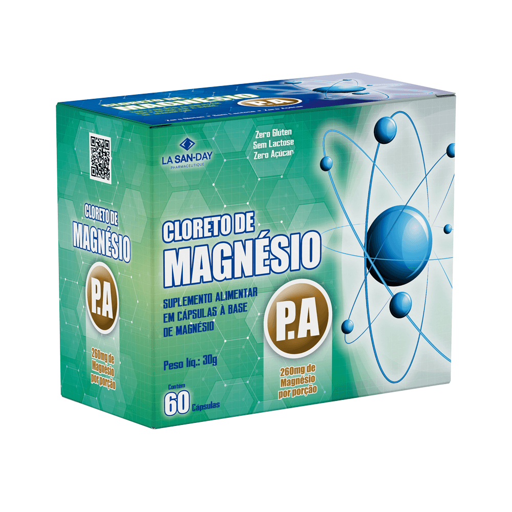 Suplemento Alimentar de Cloreto de Magnésio P.A. 60 Cápsulas Softgel