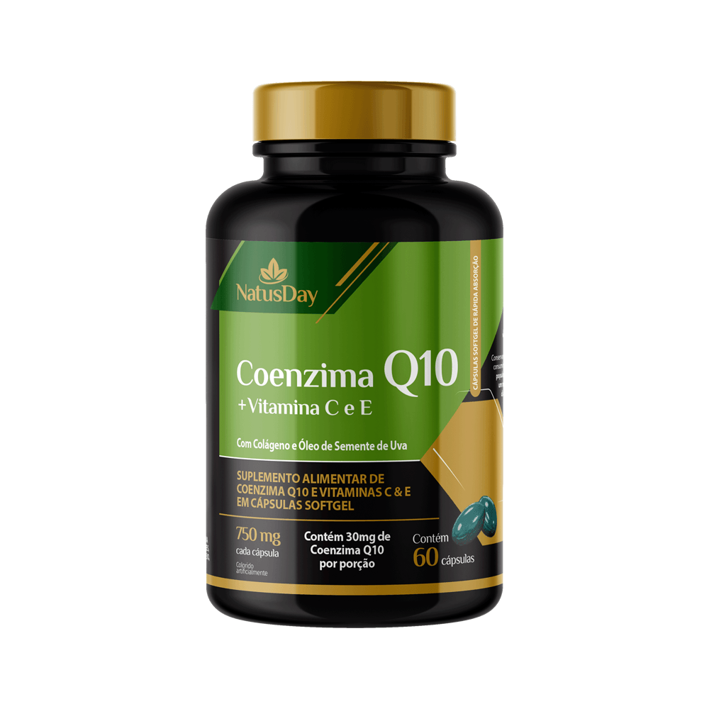 Suplemento Coenzima Q10 + Vitamina C E E 60 Cápsulas