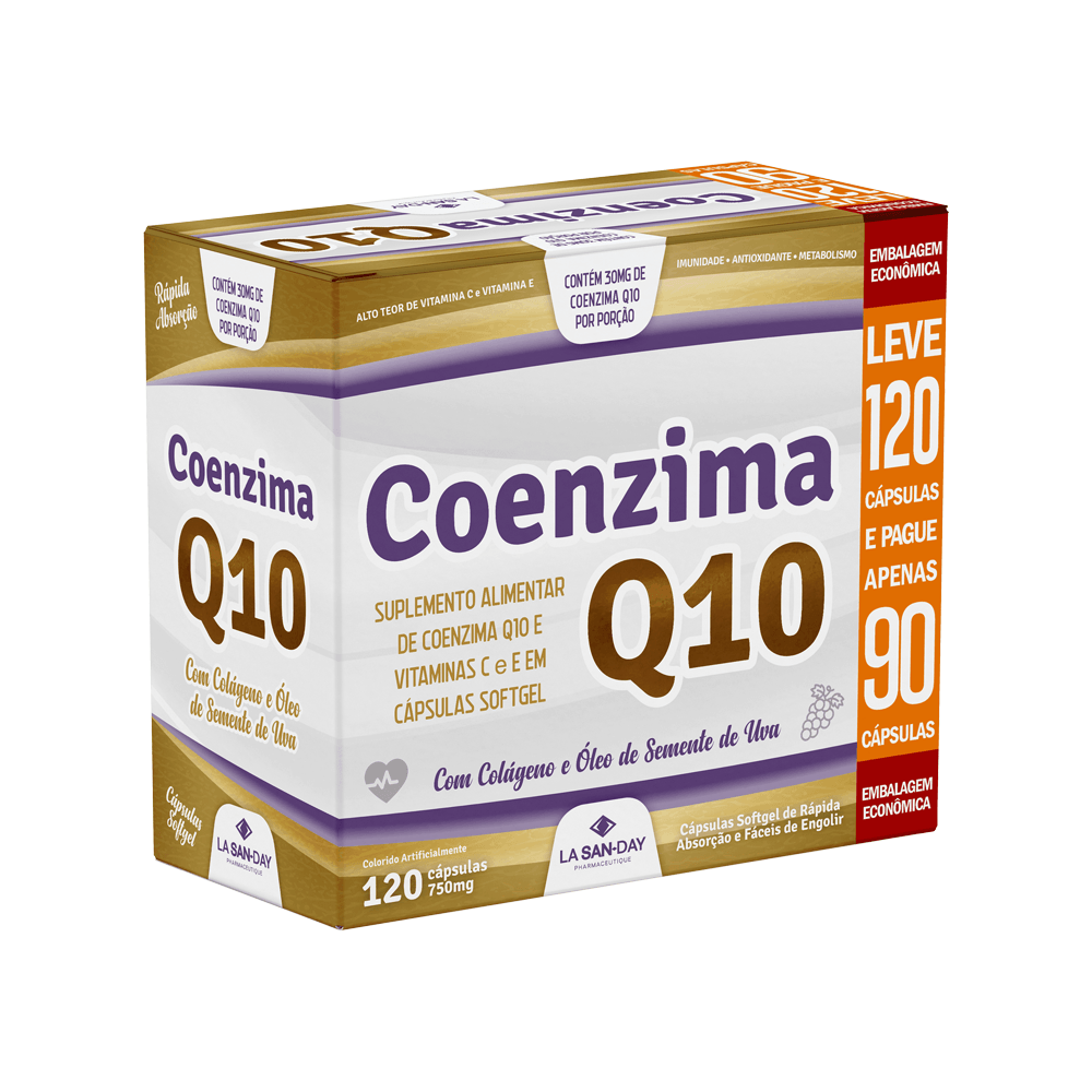 Coenzima Q10 com Colágeno Hidrolisado em Cápsulas