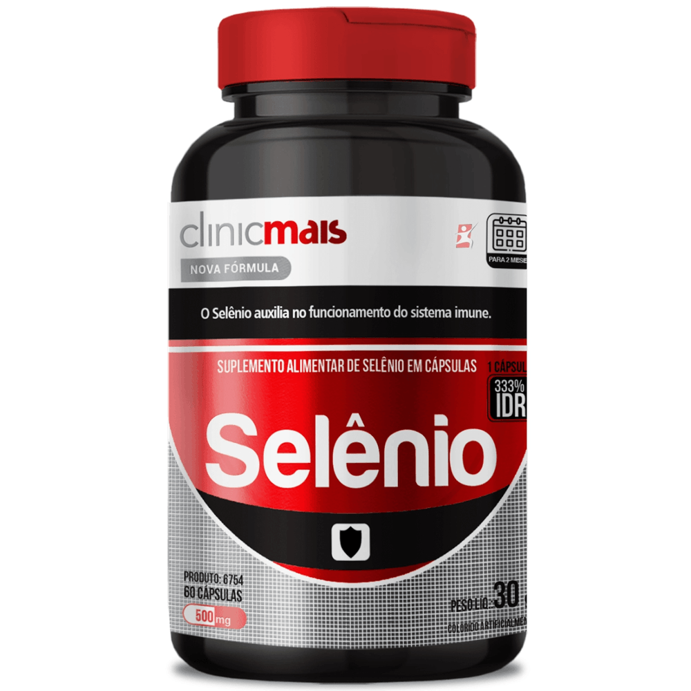 Selênio 200mcg 333% Da Idr 60 Cápsulas Clinicmais