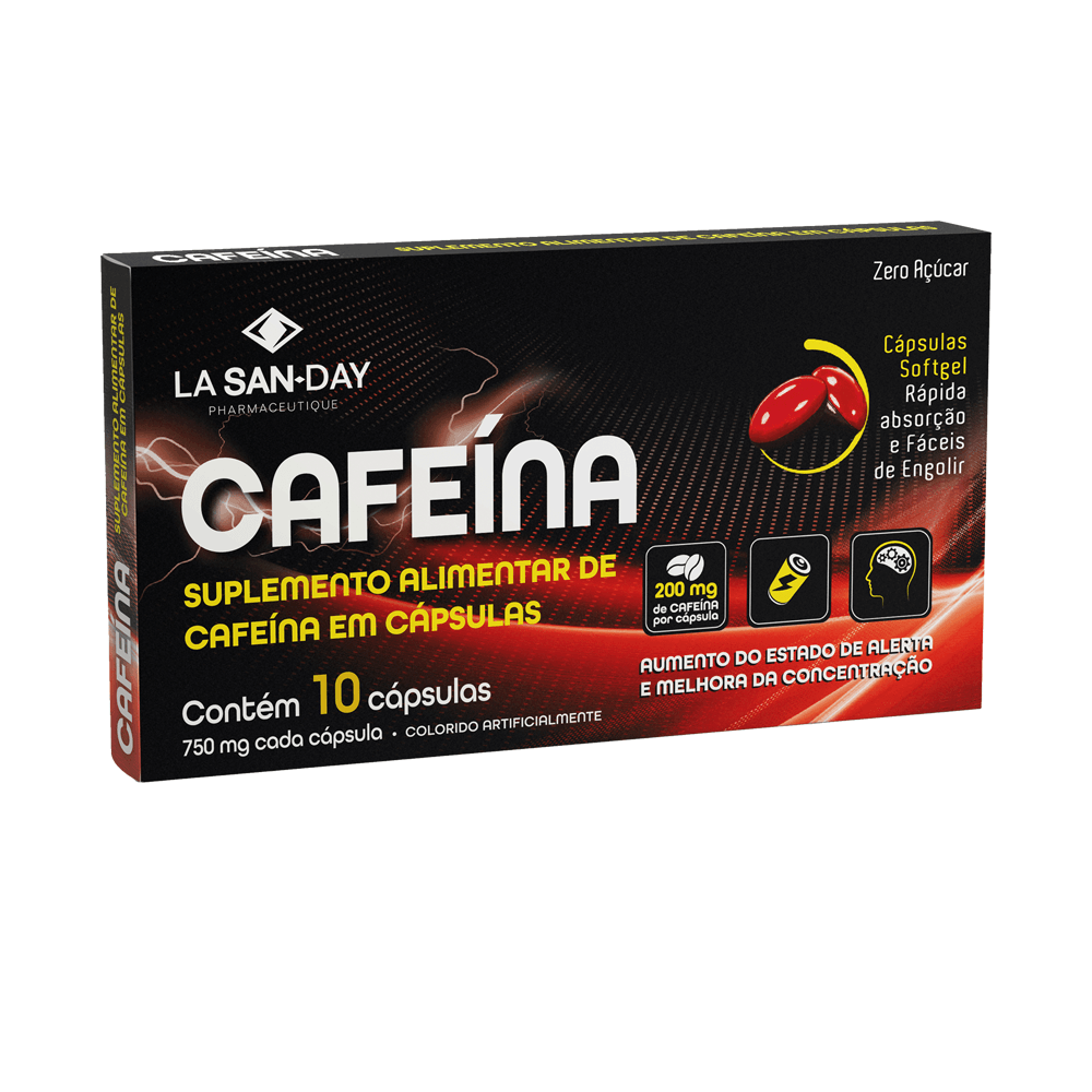 Suplemento Alimentar Cafeína La San Day 10 Cápsulas