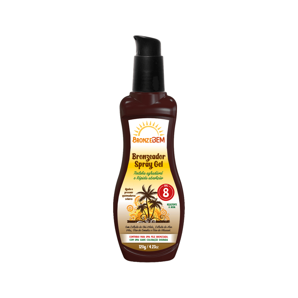 Bronzeador Spray Fps 8 Com Óleo De Cenoura 120g