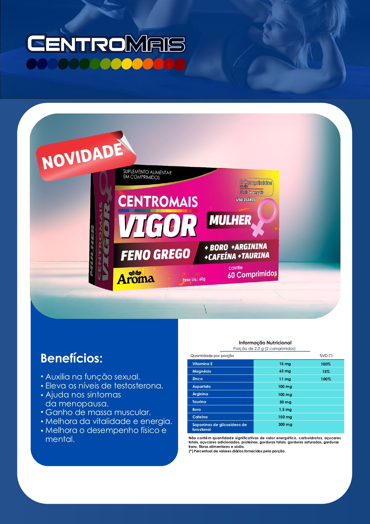 Vigor Mulher Centro Mais 60 comprimidos
