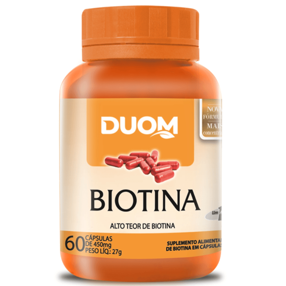 BIOTINA B7 CABELO, PELE E UNHAS APENAS 60 CAPS DUOM