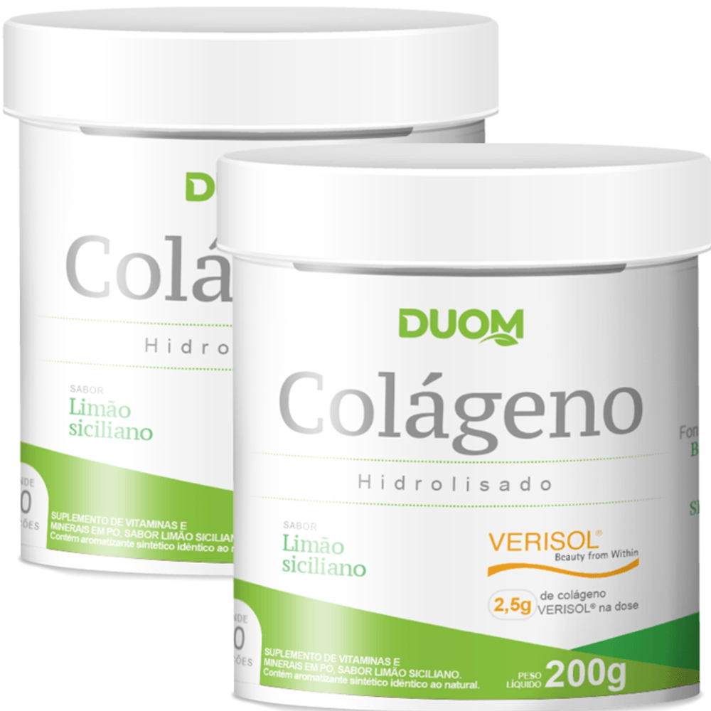Kit 2 Colágeno Verisol Vitaminas Limão Siciliano Duom 200g