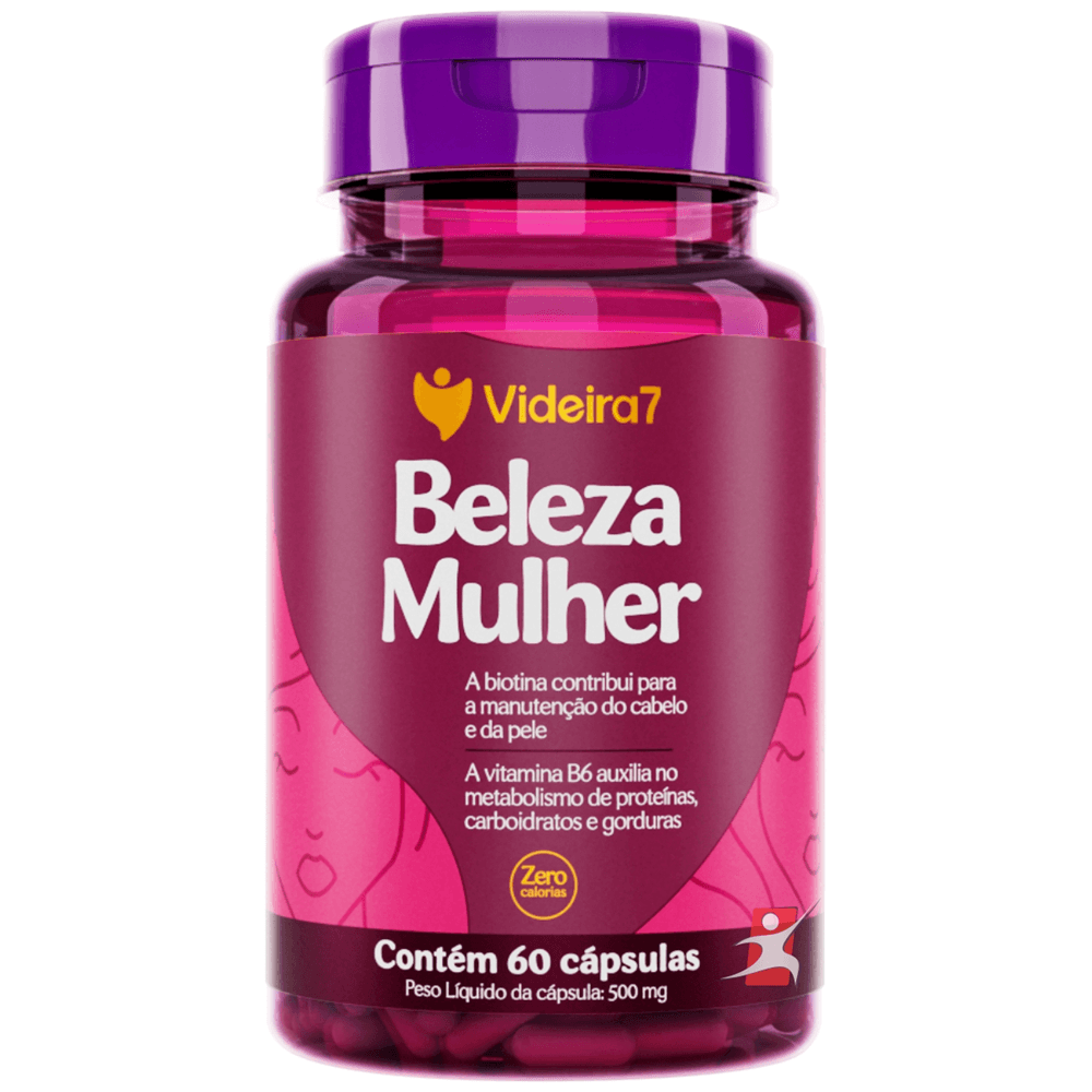 BELEZA MULHER CABELO PELE E UNHAS 100% IDR 60 CAPS VIDEIRA 7