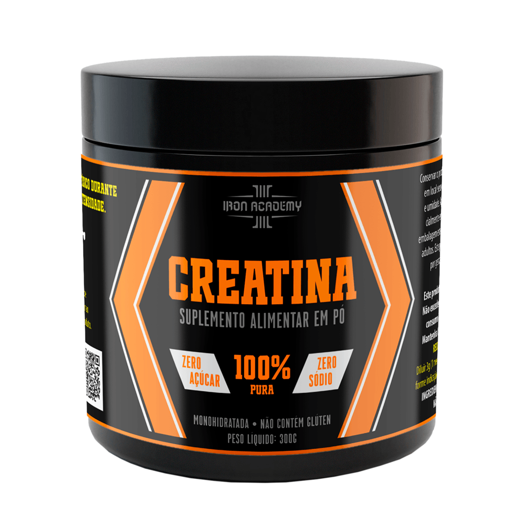 Creatina Iron Academy Aumento de Desempenho e Massa Muscular 300g