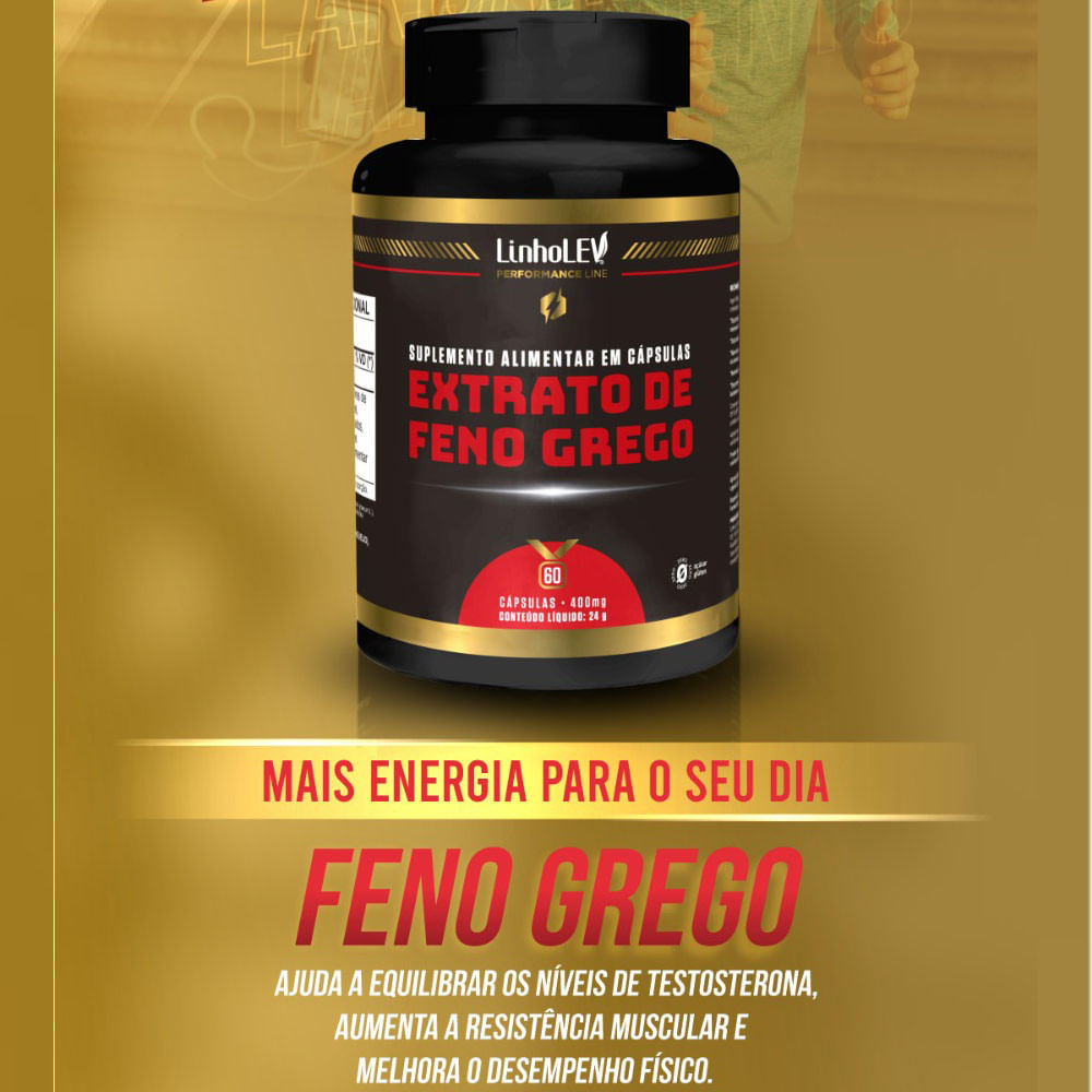 Feno Grego Extrato Concentrado Saponinas Linha Premium 60 Cápsulas