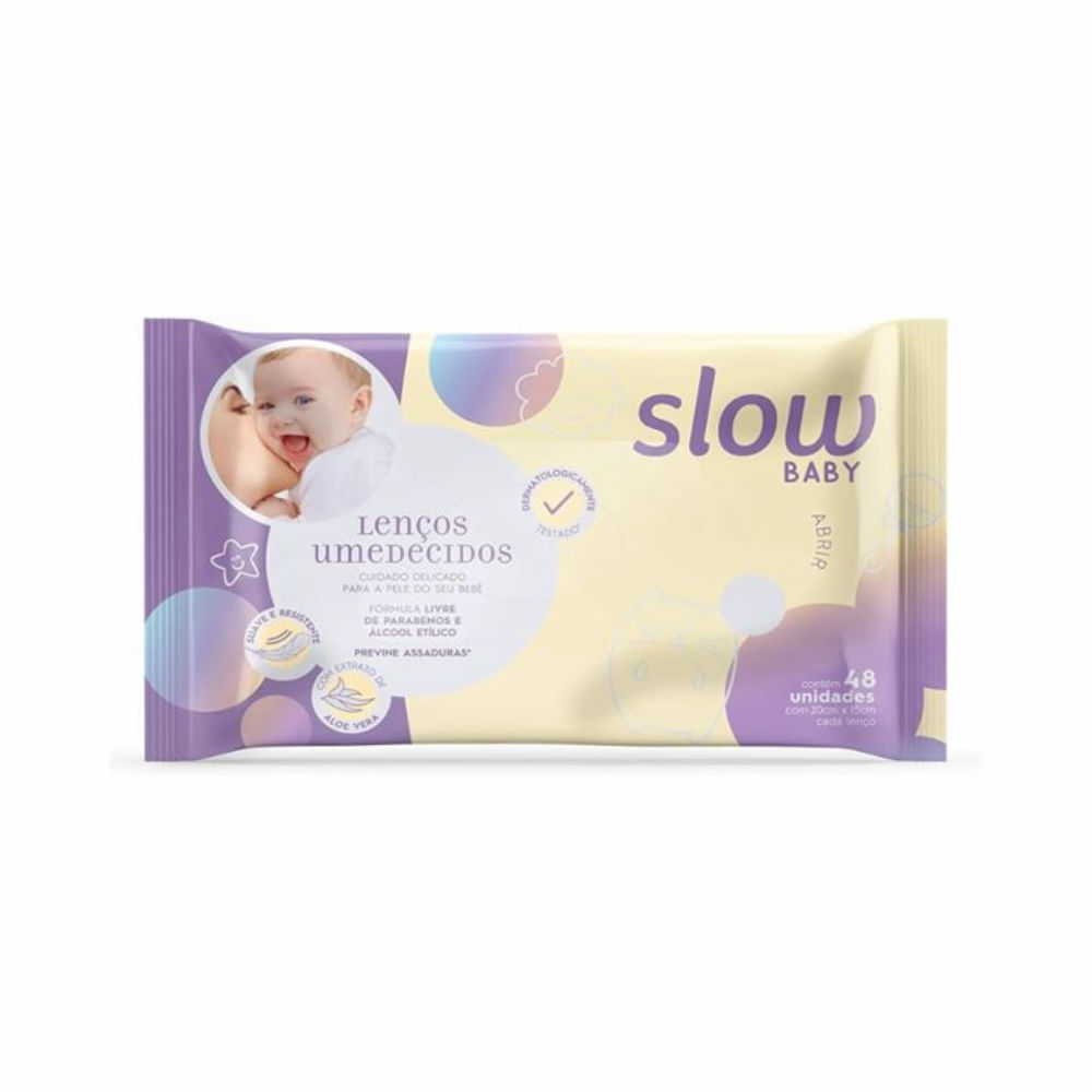 Lenço Umedecido Slow Baby 48 Unidades