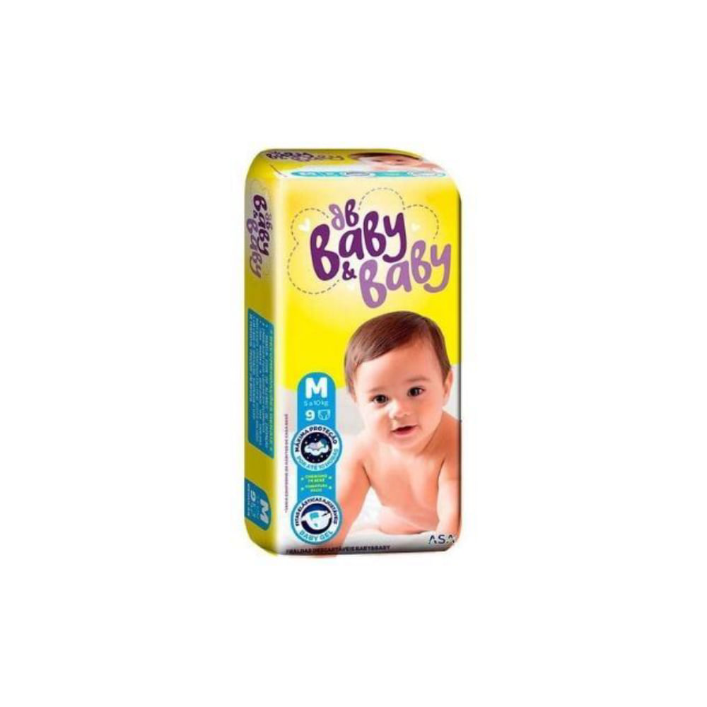 Fralda Baby&Baby Tamanho M 9 Unidades
