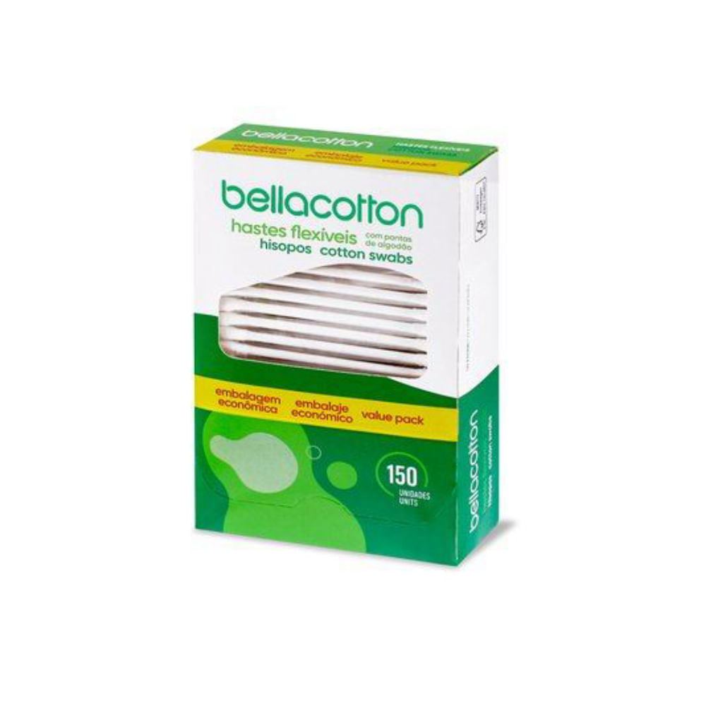 Haste Flexivel Bellacotton Cartucho 150 Unidades
