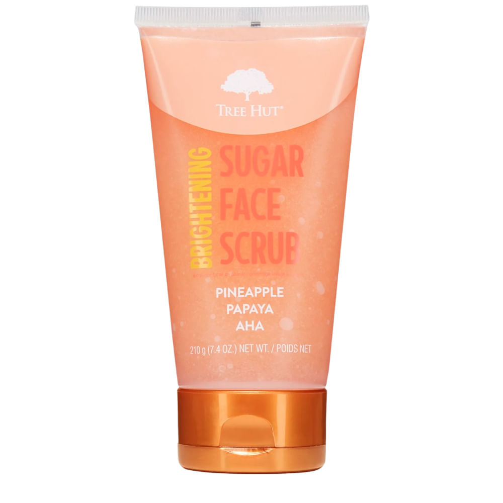 Tree Hut Brightening Pineapple & Papaya Sugar Face Scrub Esfoliante Facial 210g