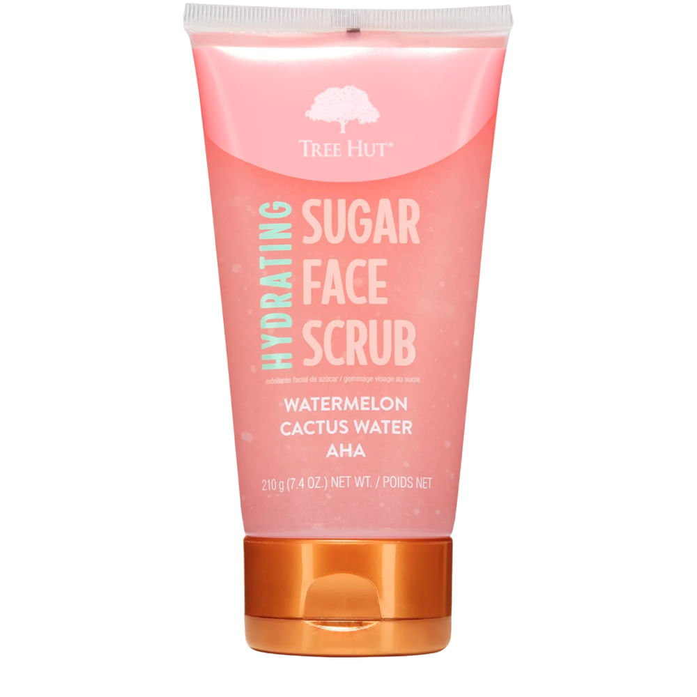 Tree Hut Hydrating Watermelon & Cactus Water Sugar Face Scrub Esfoliante Facial 210g