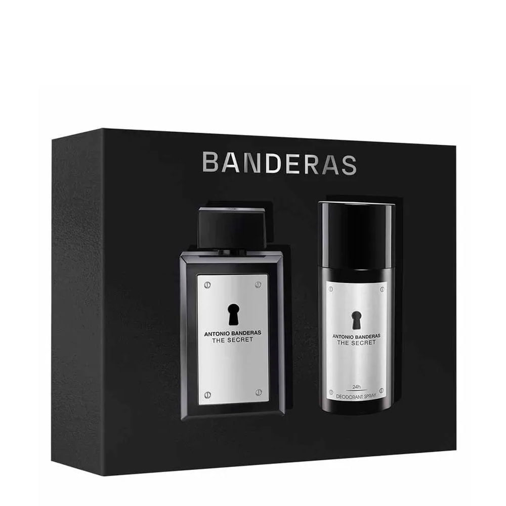 Kit Antonio Banderas The Secret Edt Perfume Masculino 100ml + Deodorant Spray 150ml
