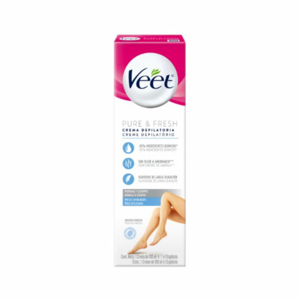 Veet Pure e Fresh Pele Creme Depilatório Pele Sensível 200ml