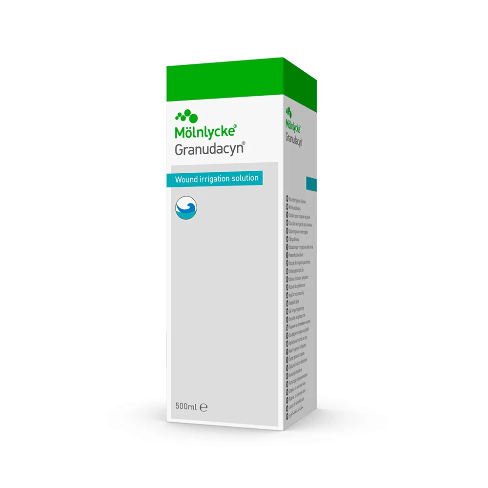 Granudacyn Solução para Limpeza de Feridas 500 ml Molnlycke