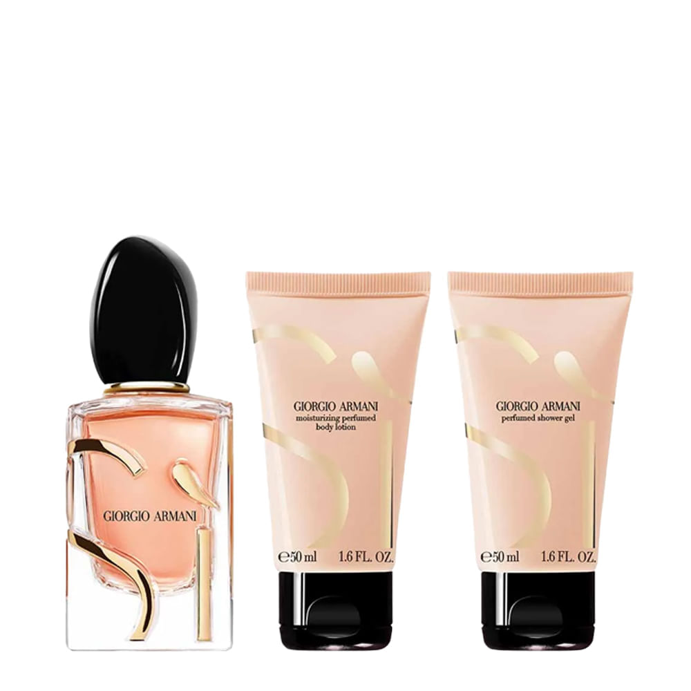 Kit Giorgio Armani Coffret Sí EdP Intense Feminino 50ml + BL 50ml + SG 50ml
