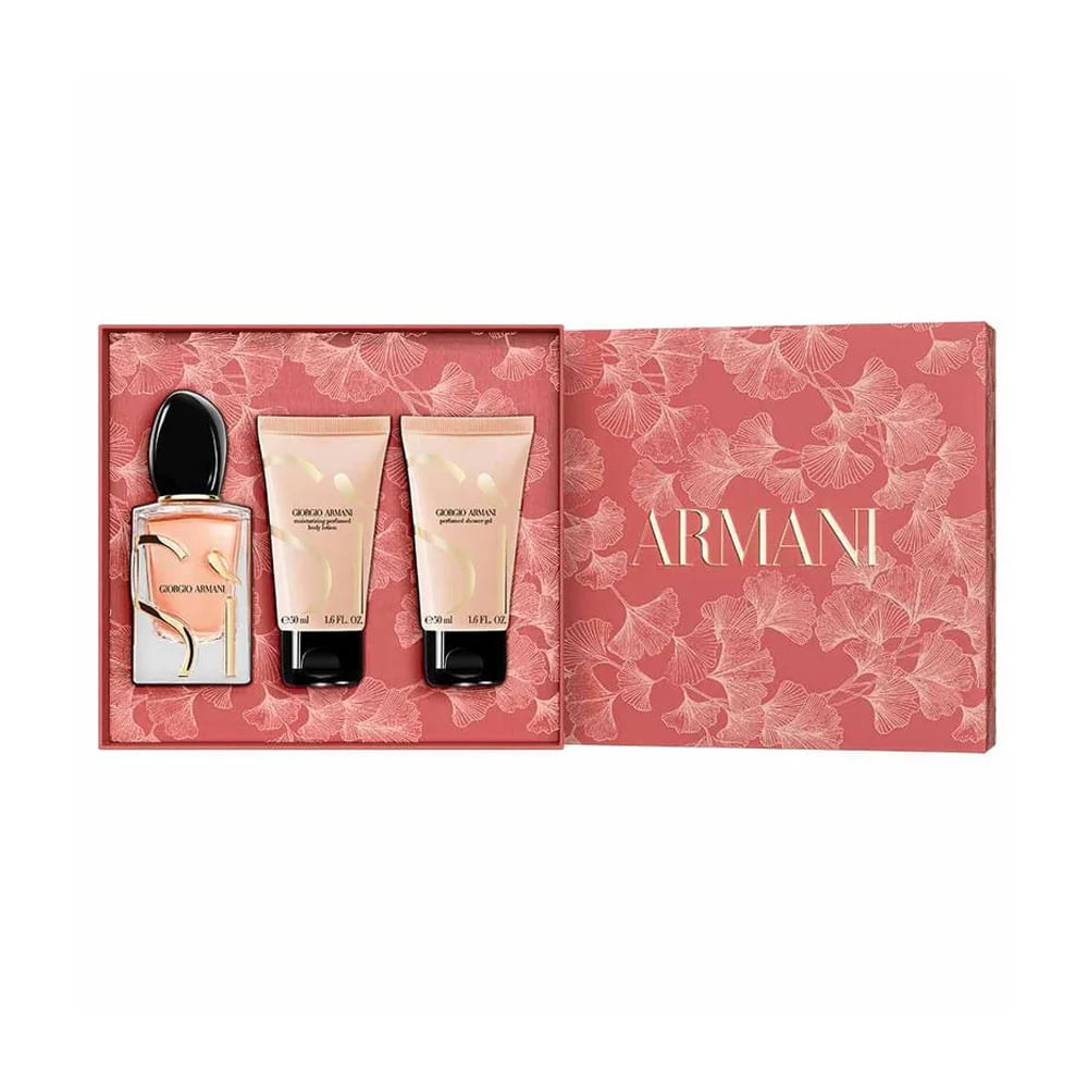 Kit Giorgio Armani Coffret Sí EdP Intense Feminino 50ml + BL 50ml + SG 50ml