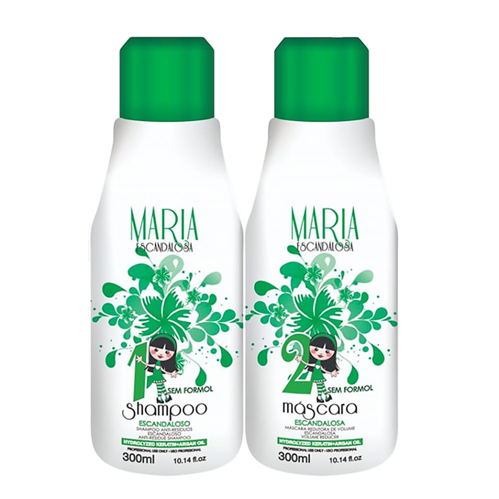 Maria Escandalosa Escova Progressiva Sem Formol 2x1 300ml