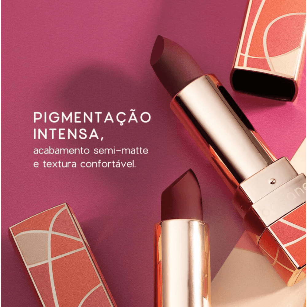 Batom Nude Semi matte Océane Capri Lipstick Godness Vinho 3,5g