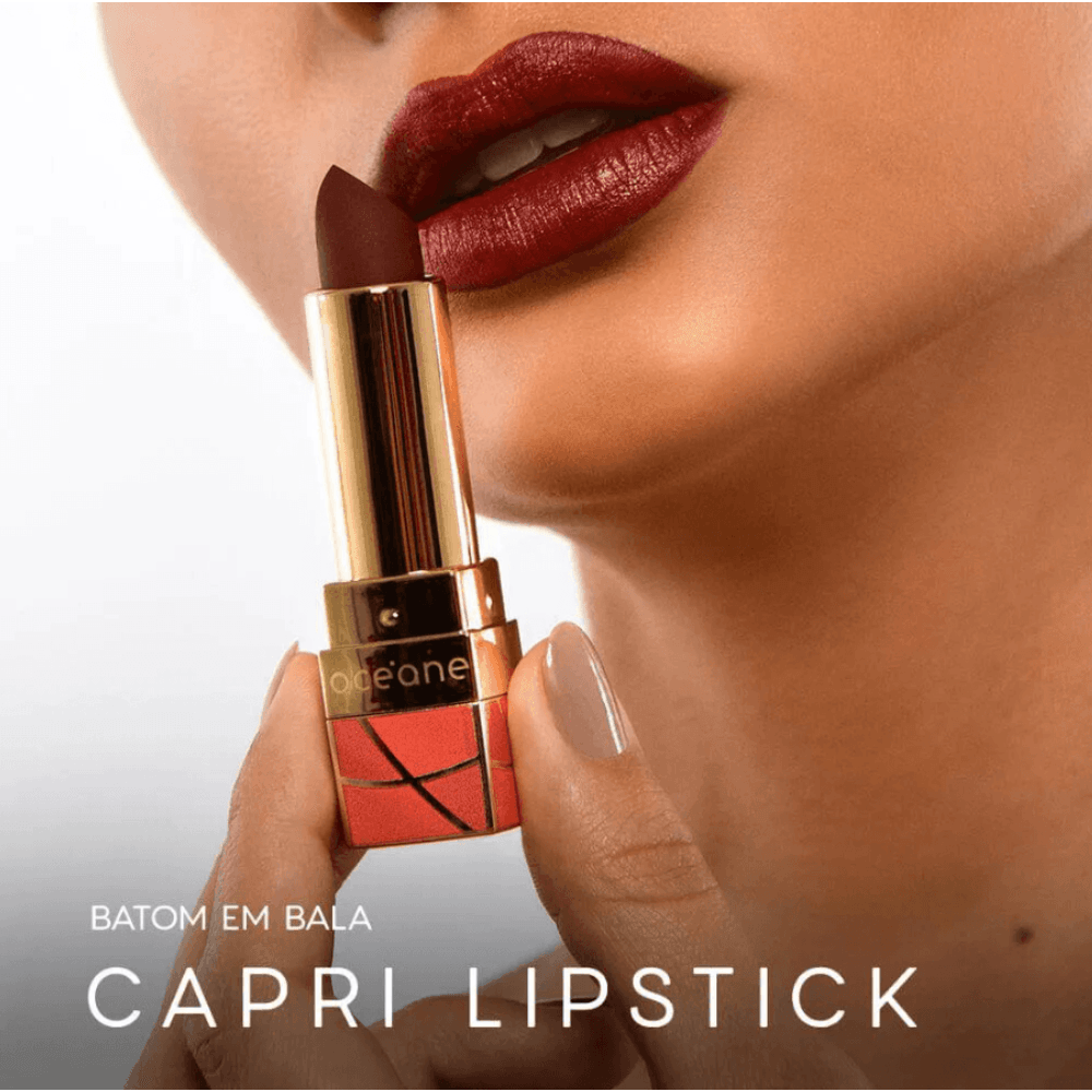 Batom Nude Semi matte Océane Capri Lipstick Godness Vinho 3,5g