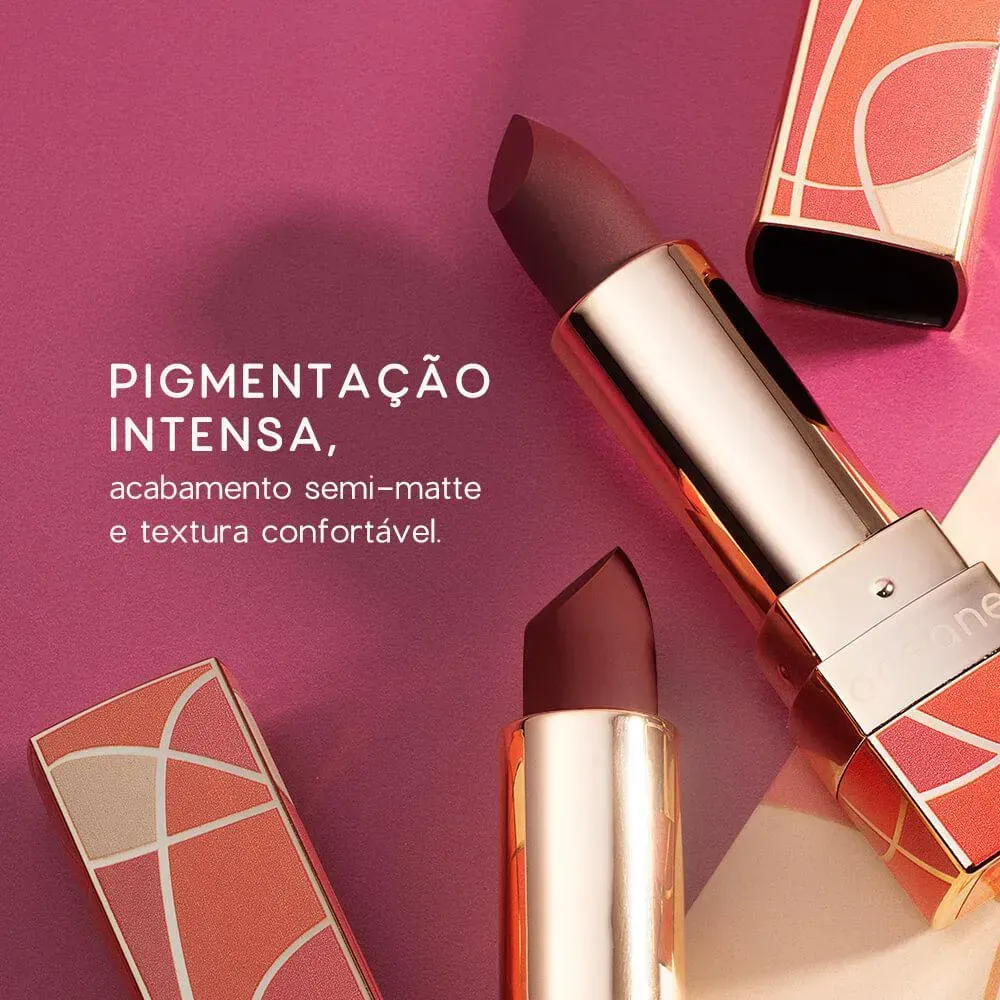Batom Nude Semi matte Océane Capri Lipstick Godness Vinho 3,5g