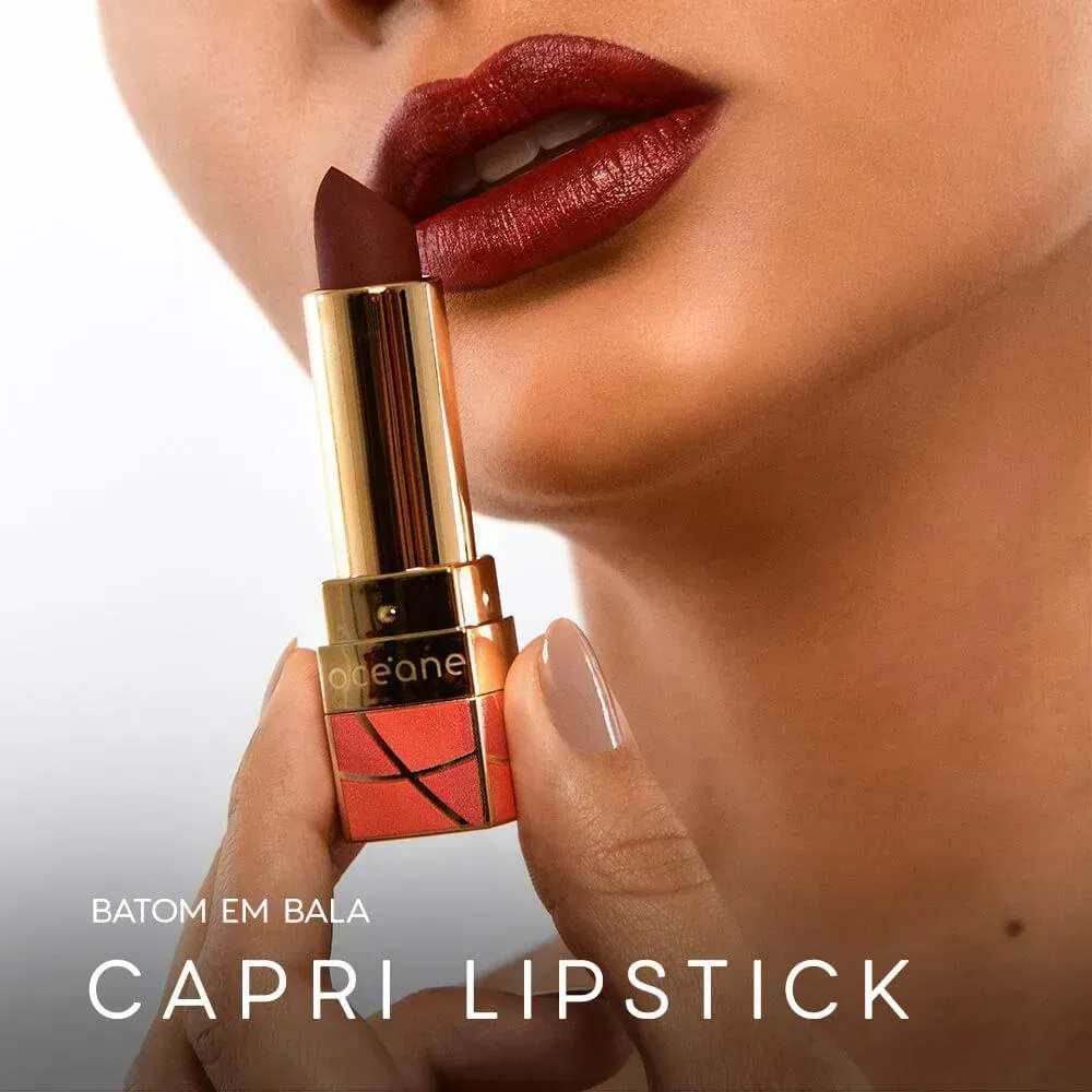 Batom Nude Semi matte Océane Capri Lipstick Godness Vinho 3,5g