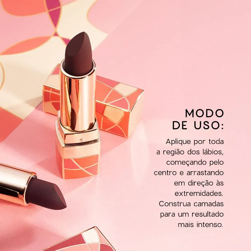 Batom Nude Semi matte Océane Capri Lipstick Godness Vinho 3,5g