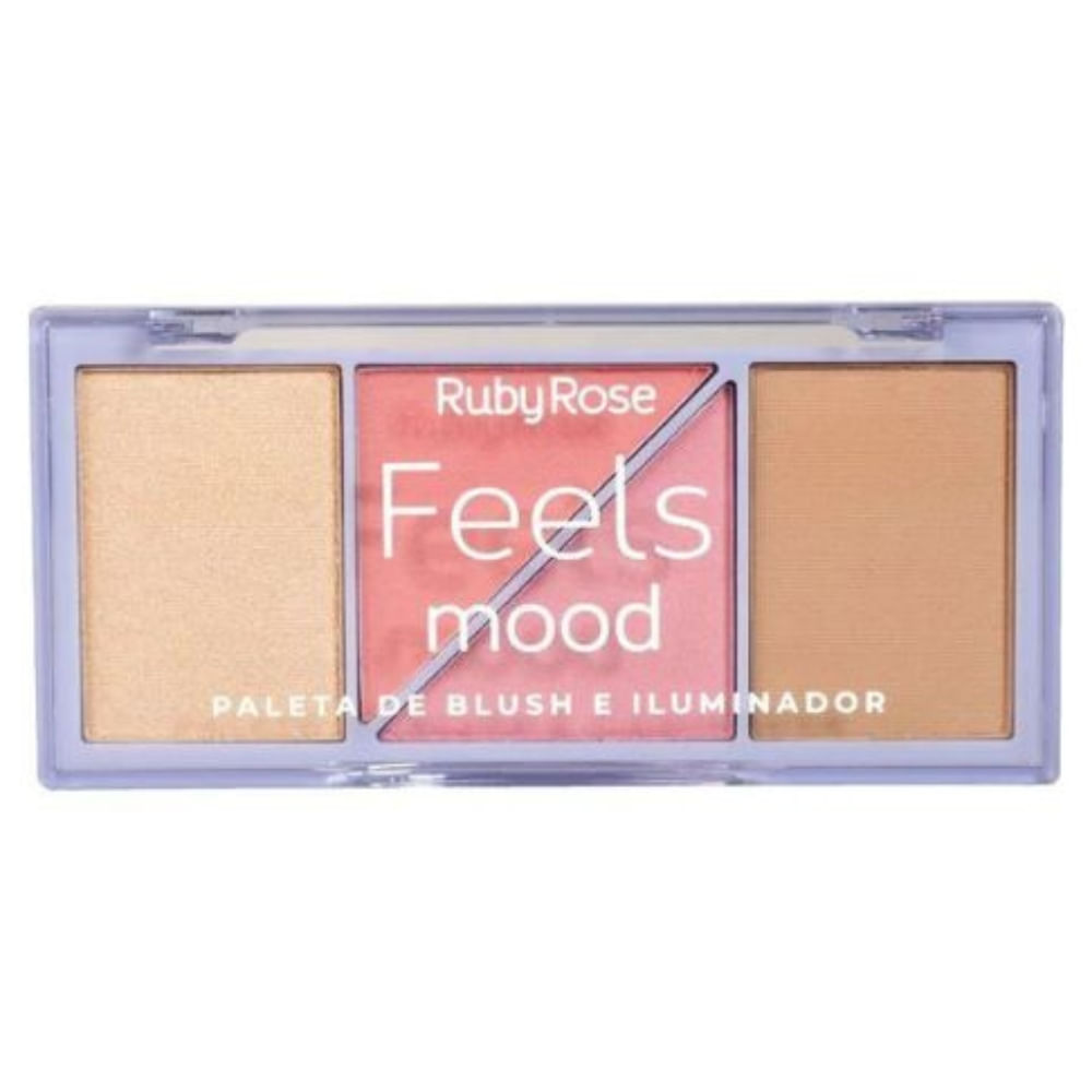 Paleta de Blush e Iluminador Feels Mood Ruby Rose